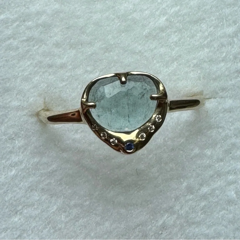 Sirciam 14k yellow gold Sky Shower Tourmaline Ring 8 $1453 - Picture 11 of 15